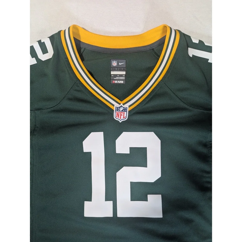 Nike Green Bay Packers Aaron Rodgers 12 Home Jersey Womens XXL Green Football